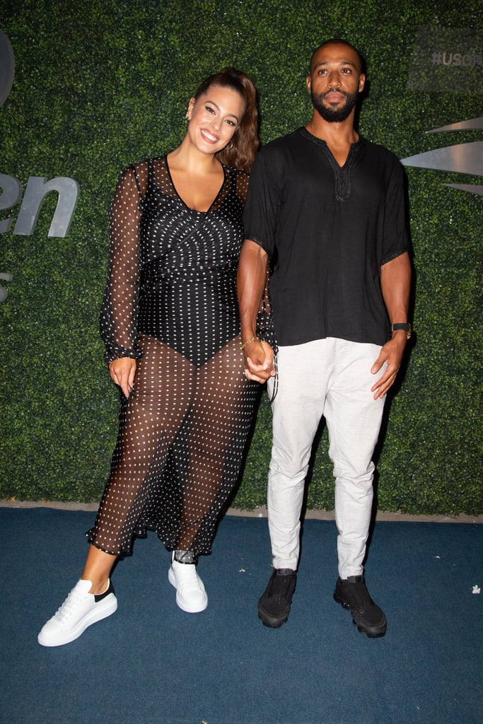 Ashley Graham and Justin Ervin at the 2018 US Open | POPSUGAR Celebrity ...