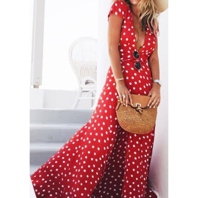 Keepfit Chiffon Polka Dot Dress