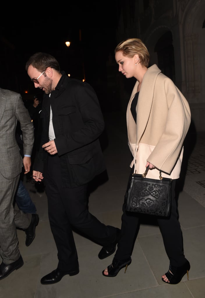 Jennifer Lawrence and Nicholas Hoult With Tom Ford in London