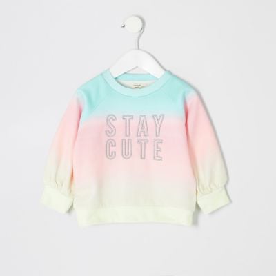 River Island Mini Blue Tie Dye Sweatshirt