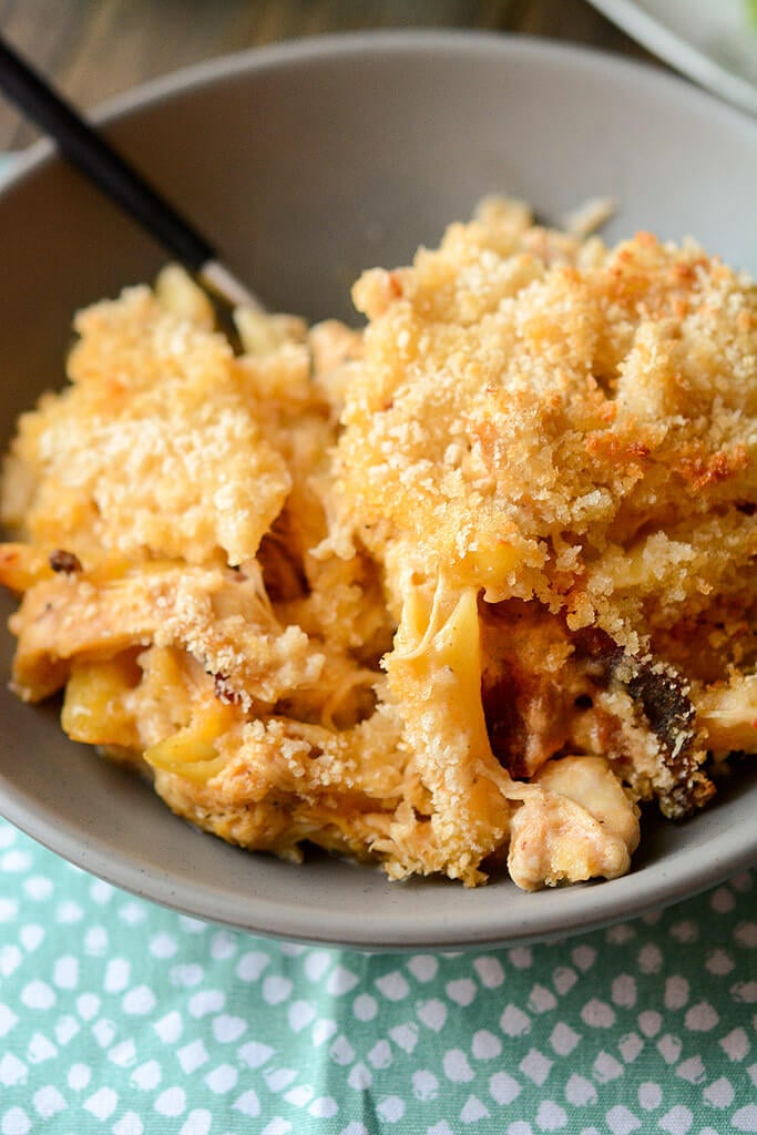 Slow-Cooker White Cheddar Bacon Mac and Cheese