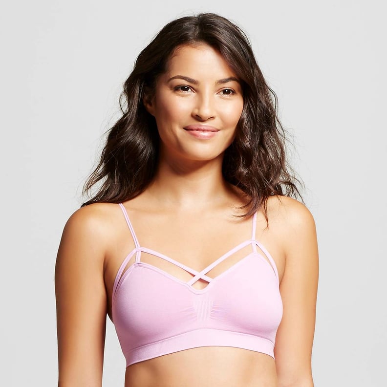 Xhilaration Lace Crossback Wire Free Bra Bralette SMALL