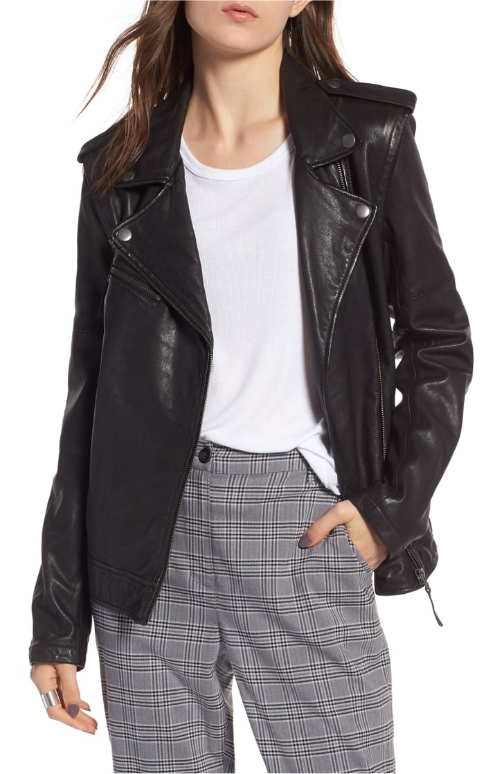 Treasure and bond leather moto jacket top