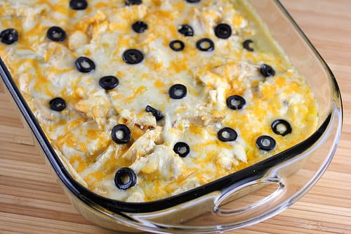 Chicken Enchiladas With Olives Casserole