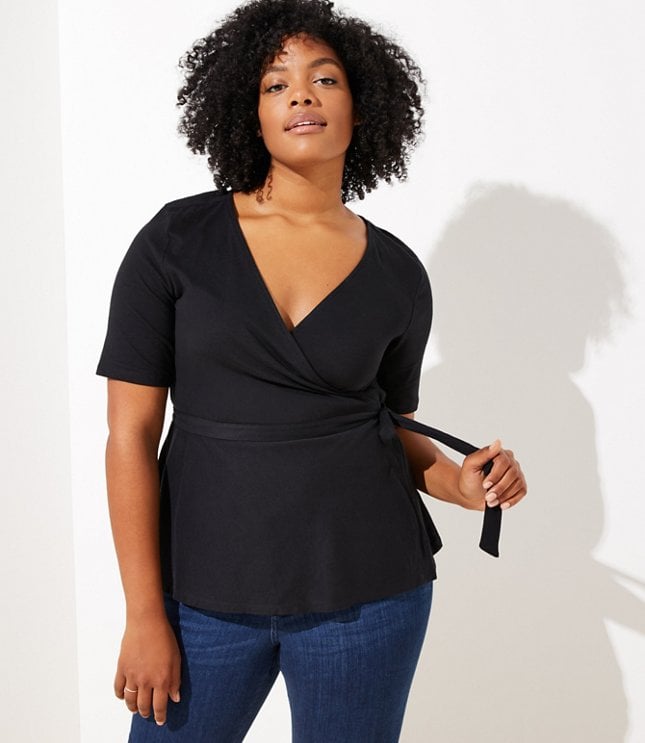 Loft Wrap Peplum Tee