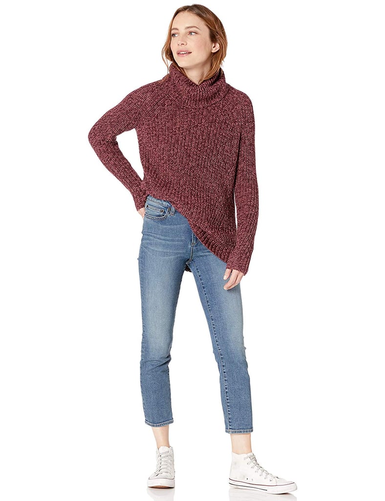 Goodthreads Cotton Shaker Stitch Turtleneck Sweater