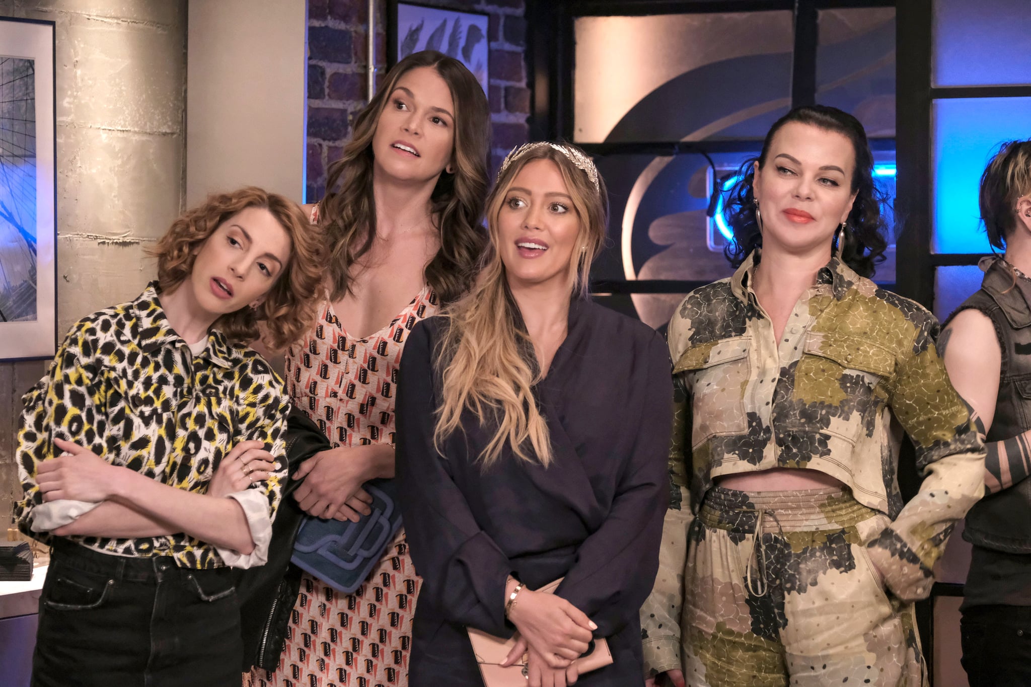 YOUNGER, from left: Molly Bernard, Sutton Foster, Hilary Duff, Debi Mazar, 'Girls on the Side', (Season 5, ep. 510, aired Aug. 14, 2018). TV Land / courtesy Everett Collection