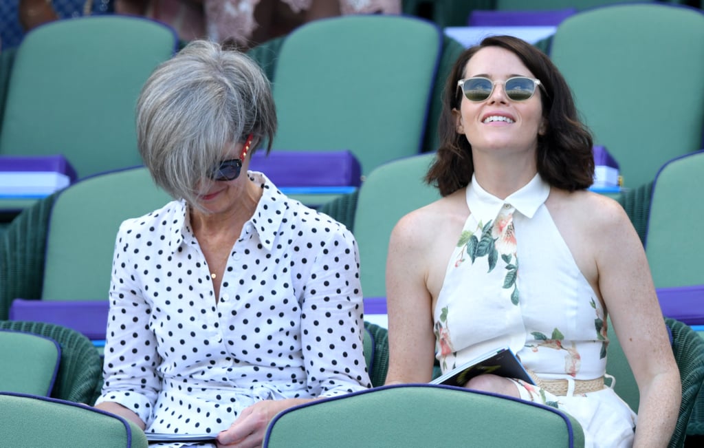 David Beckham and Claire Foy With Their Moms at Wimbledon