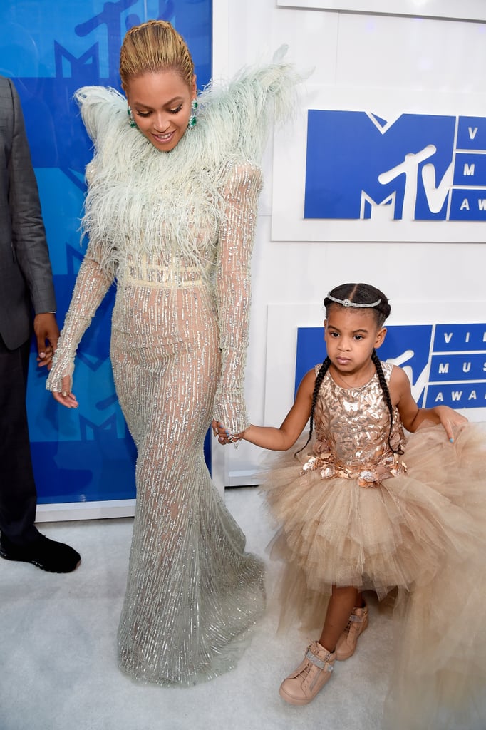 Blue looked like an angel when she arrived at the VMAs with Beyoncé in 2016. As per usual, Blue stole the show with her hilariously unimpressed expression while walking down the event's white carpet.