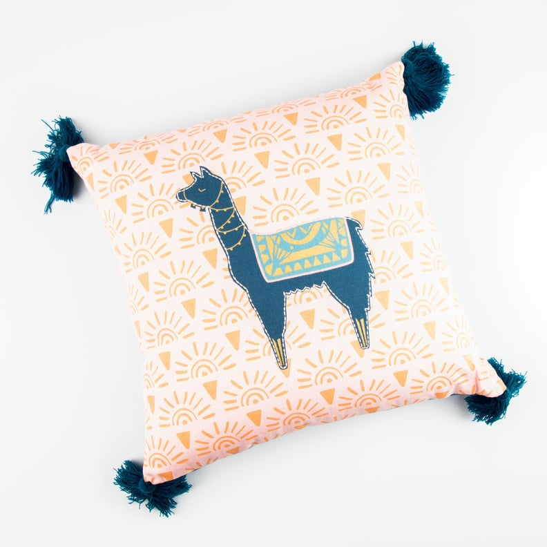 Sunkissed Llama Throw Pillow
