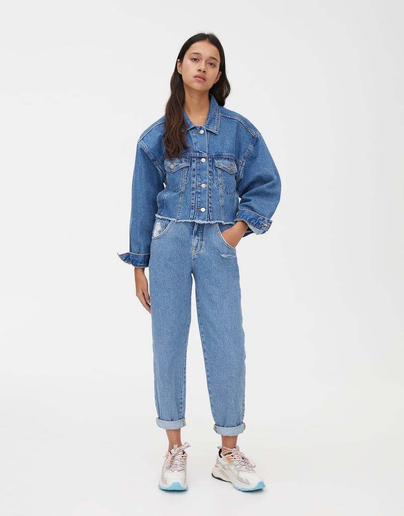 pull&bear Basic blue slouchy jeans | Storm Reid's Reformation Jeans ...