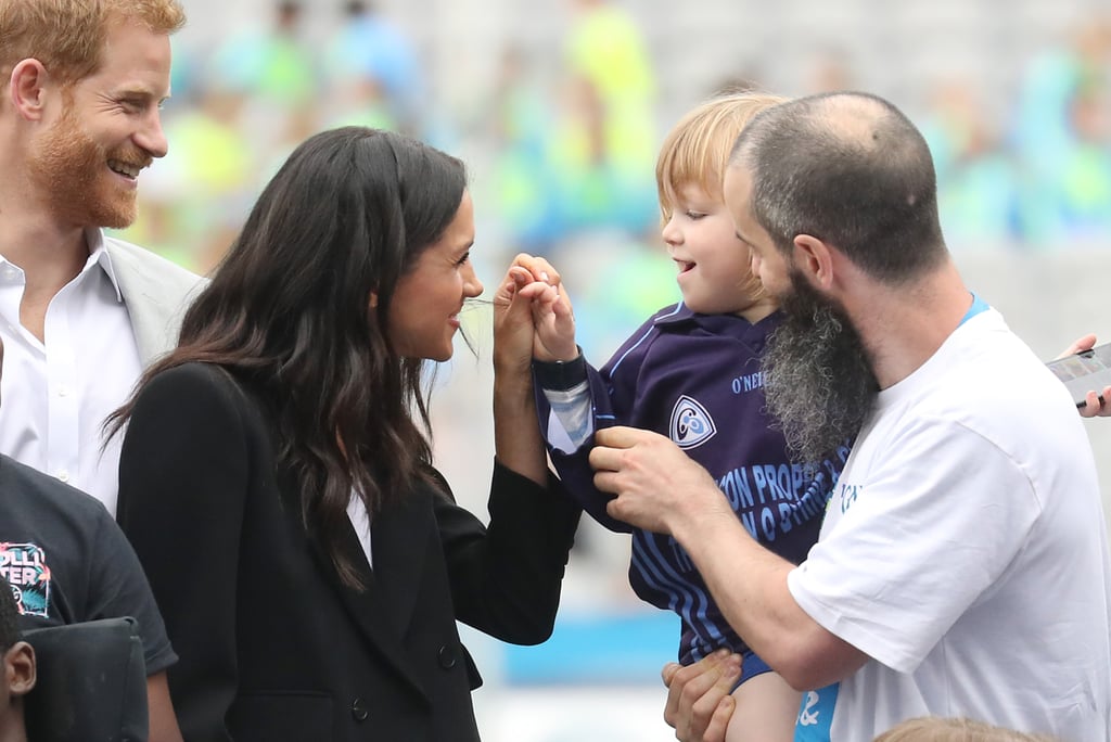 Kid Touching Meghan Markle's Hair in Ireland