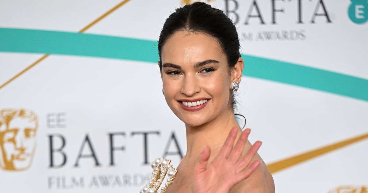 Lily James’s Plunging Tamara Ralph Gown at the 2023 BAFTAs