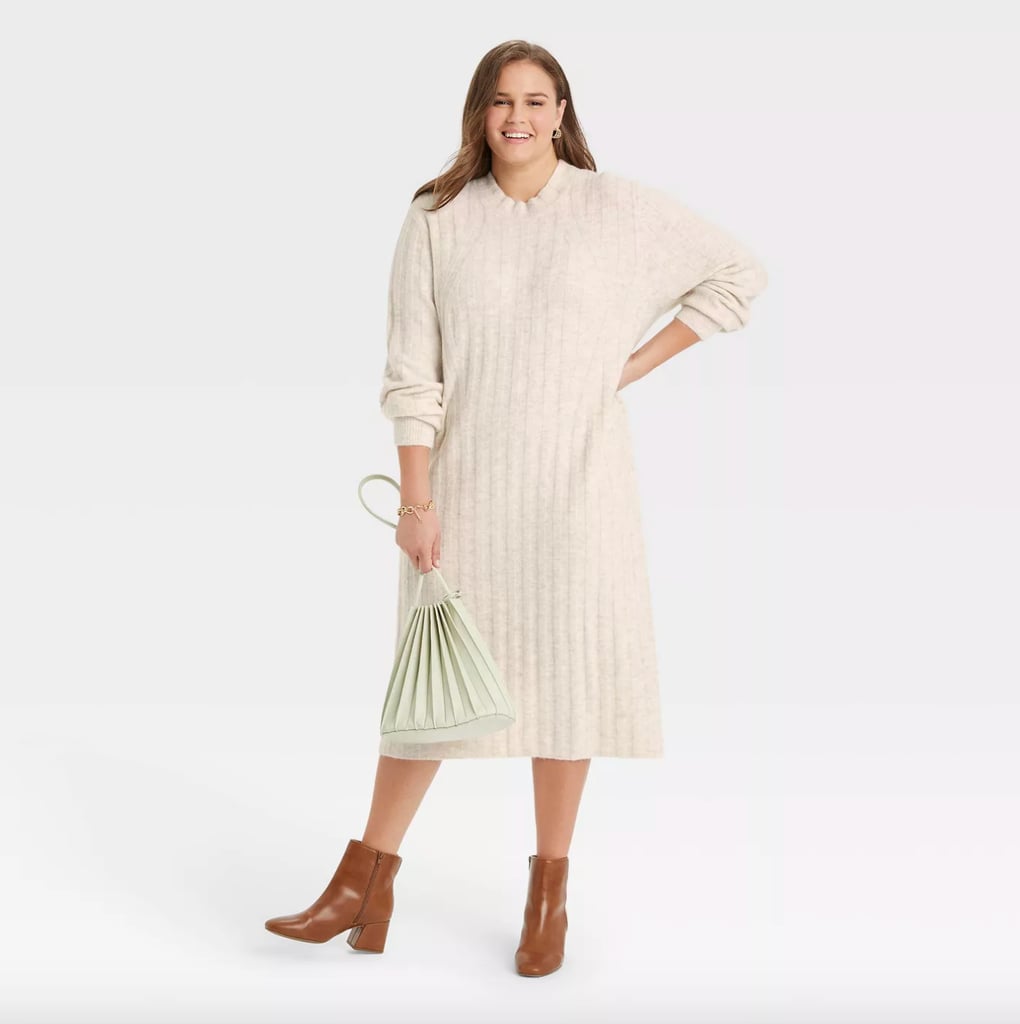 Stun With This Sweat Dress: A New Day Long Sleeve Ribbed Knit Sweater Dress