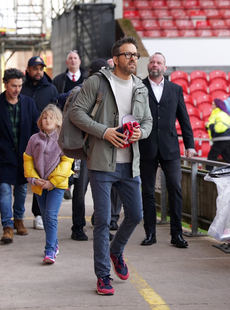 Ryan Reynolds Brings Daughter James to Wrexham Soccer Game