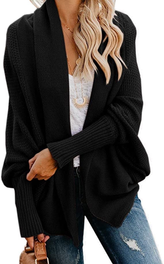 cable knit batwing cardigan