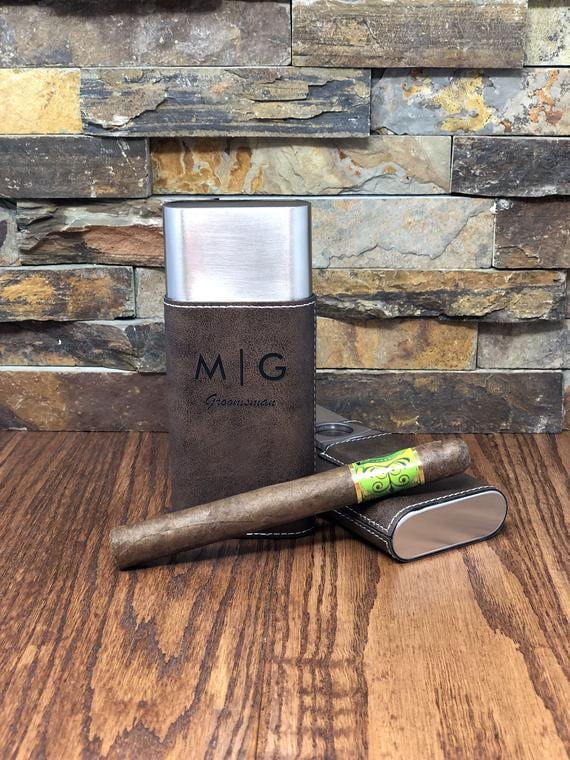 Personalized Stainless Steel Cigar Case