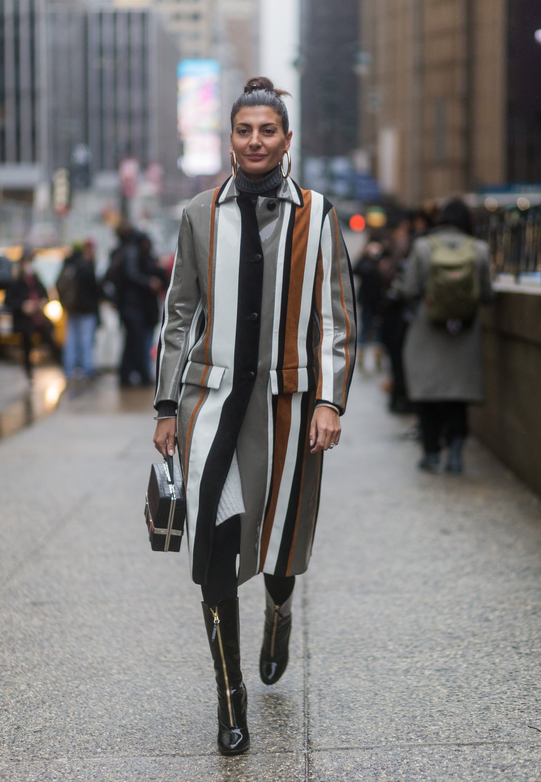 Striped overcoat cheap