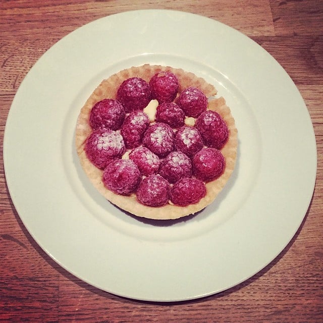 We couldn't resist another tart photo: this time, a raspberry version from France's answer to Target, Monoprix.
