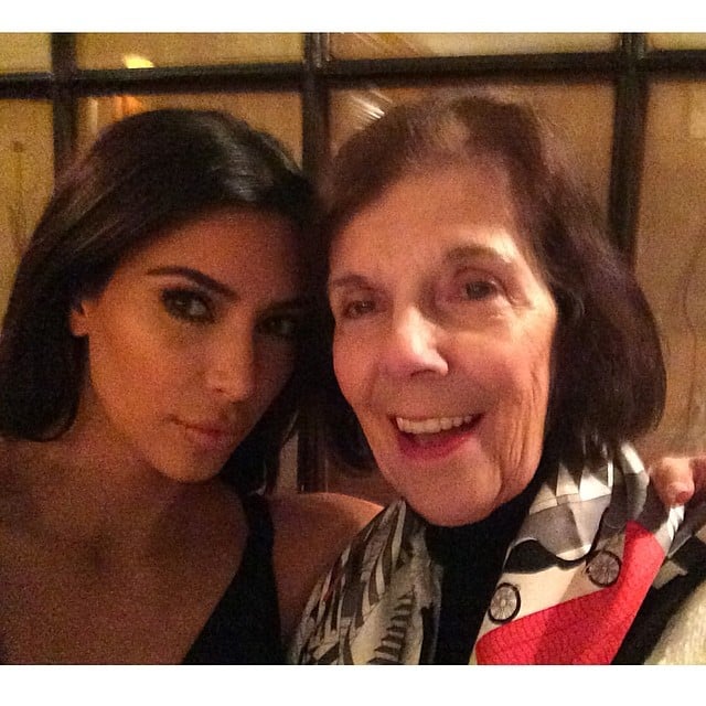 Kim and her grandma "MJ" celebrated MJ's first trip to Paris. 
Source: Instagram user kimkardashian