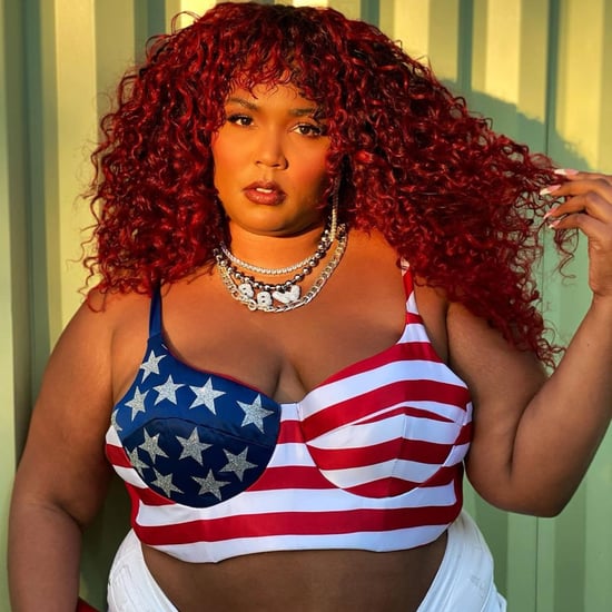 Lizzo Casts Her Ballot in Glittery, Star-Spangled Bralette