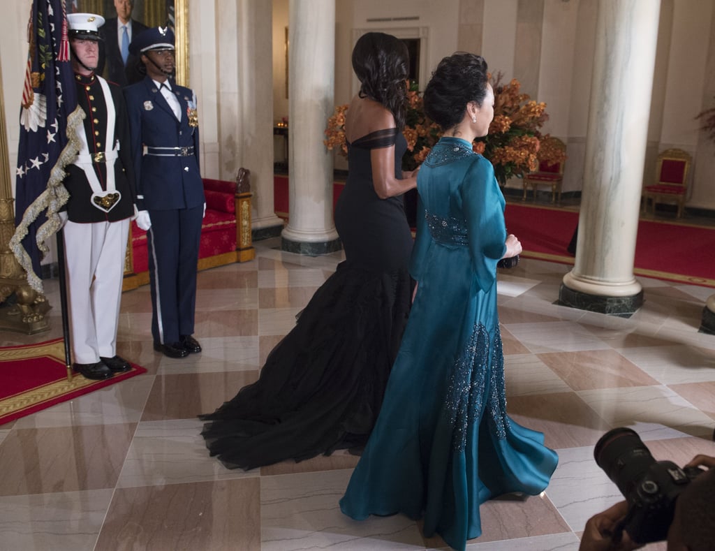 Michelle Obama's Black Dress at State Dinner