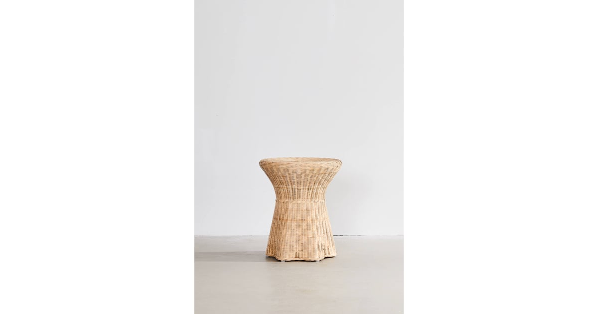 Pierce Wicker Side Table Best Rattan Indoor Furniture POPSUGAR Home