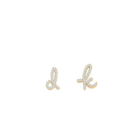 Tiary The Love Letter Pavé Earrings