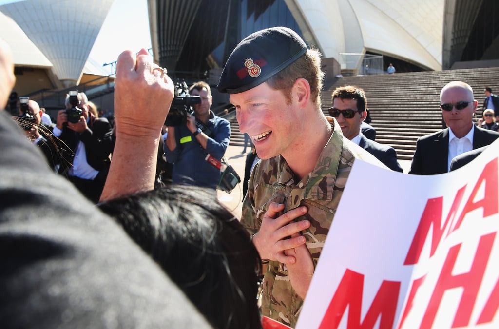 Prince Harry Gets a Kiss on the Lips From Australian Fan