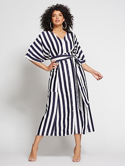 Gabrielle union striped dress sales