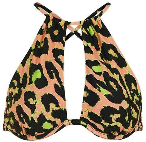 Kendall + Kylie at Topshop Animal print bikini top ($48)