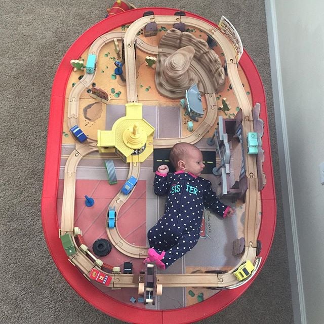 Baby vs. Radiator Springs.