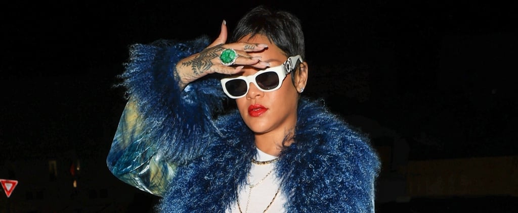 Rihanna Wearing $22K Vintage Dior Coat With Pixie Haircut