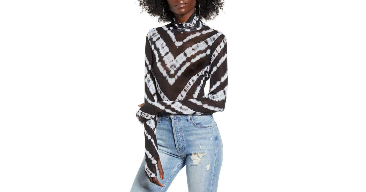 afrm zadie semi sheer turtleneck