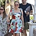 Jennifer Lopez's Blue Floral Minidress For Lunch in Italy