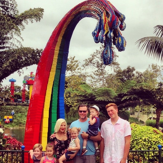 Tori Spelling and Dean McDermott took their entire family to Legoland for the day.
Source: Instagram user torispelling