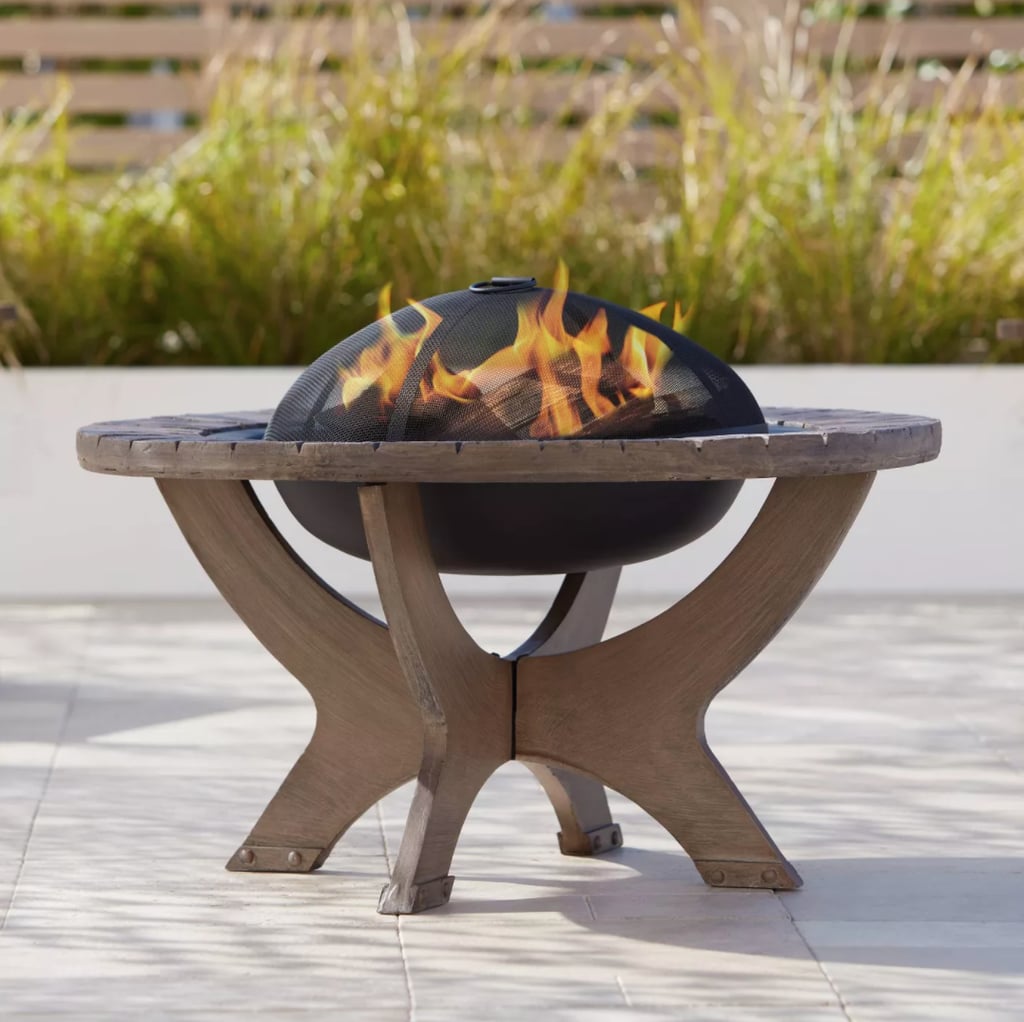 John Timberland Hagel 36" Wide Faux Stone Wood Burning Outdoor Fire Pit