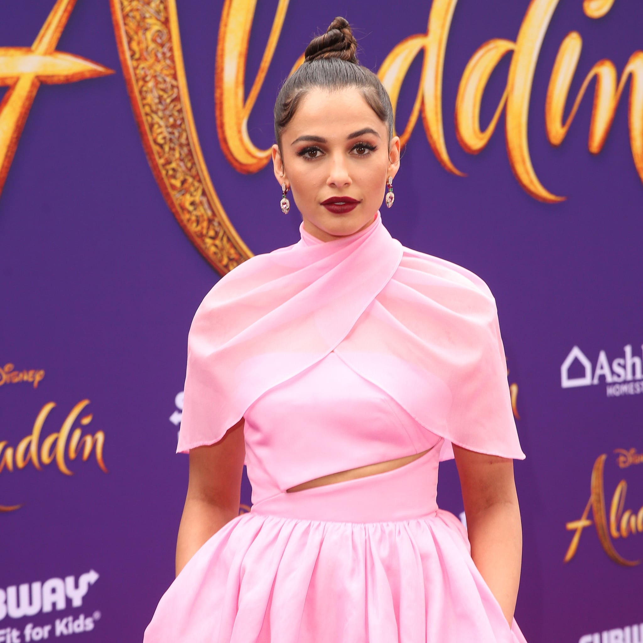 Naomi Scott s Pink Brandon Maxwell Dress at Aladdin Premiere