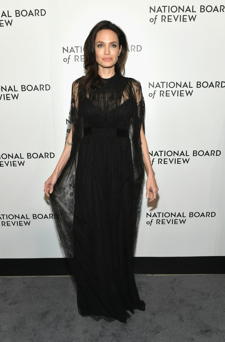 Angelina Jolie's Black Valentino Dress