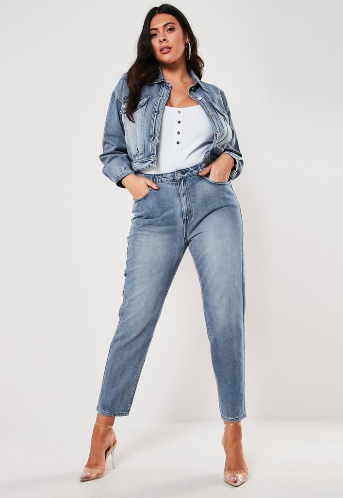 Missguided Plus Riot High-Waisted Denim Mom Jeans