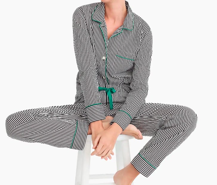 J.Crew Vintage Green Piping Pajama Set Pajama Gifts for Her