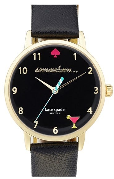 Kate Spade Metro Somewhere Leather Strap Watch ($175)