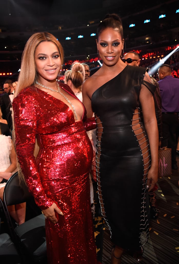 Laverne Cox and Beyonce at the 2017 Grammys Pictures