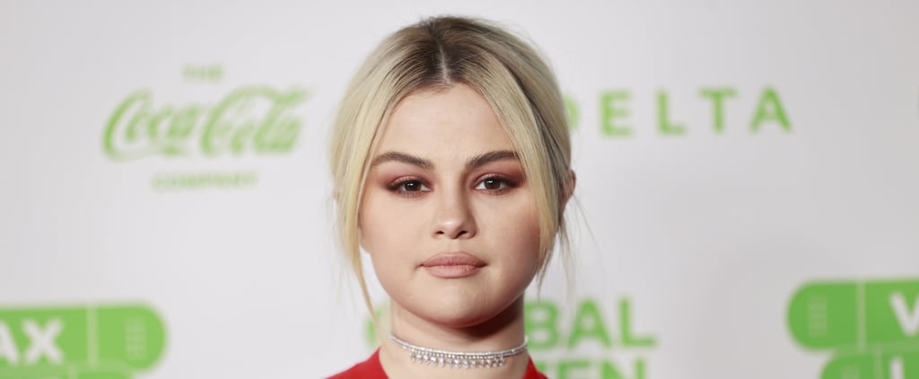 Selena Gomez Traded In Her "Skittles" Nail Art For a Deep French Manicure