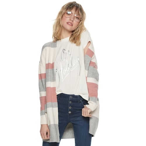 POPSUGAR Striped Cozy Cardigan