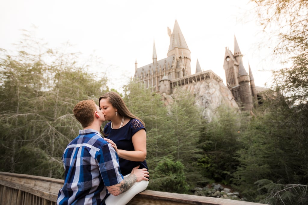 Engagement Photos at the Wizarding World of Harry Potter