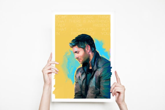 Dean Winchester Painting With Quote
