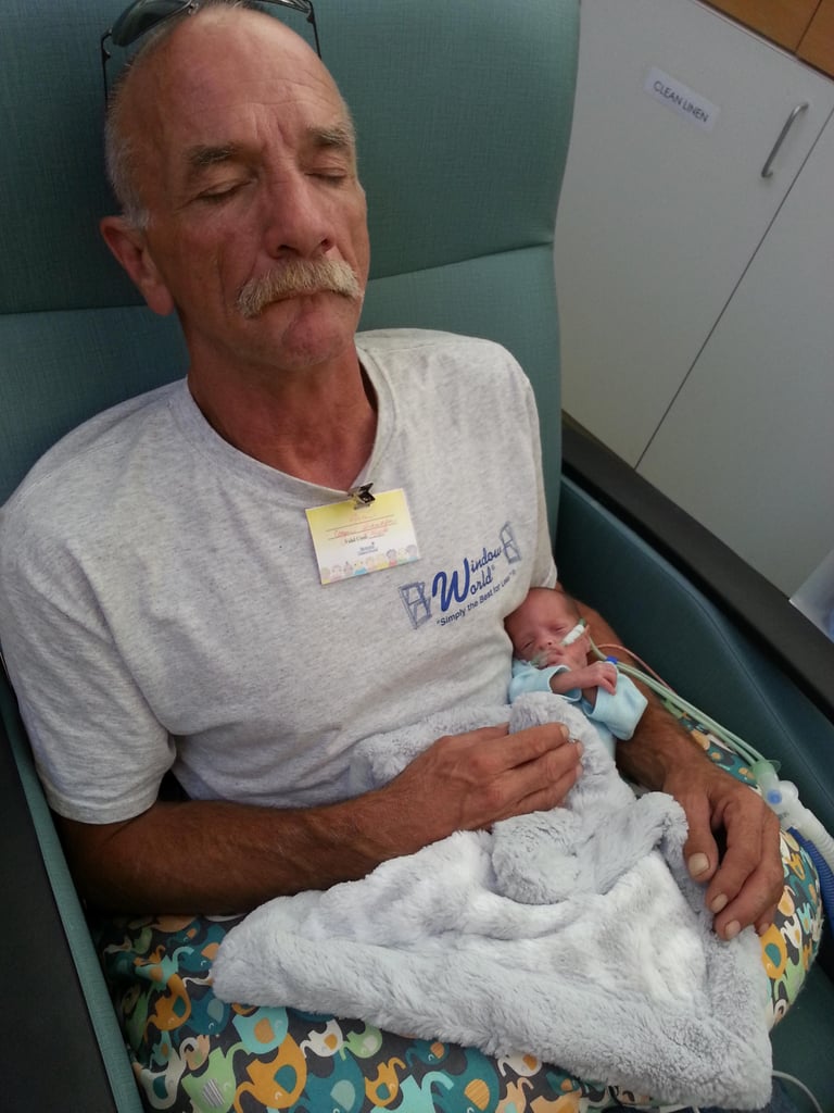 Viral Video Grandfather Meets Infant Grandson
