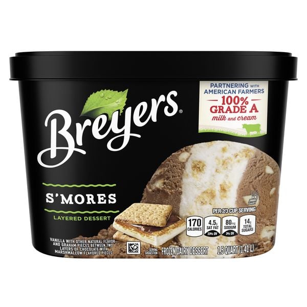 Breyers S'mores Layered Ice Cream Shop Breyers S'mores and Peach