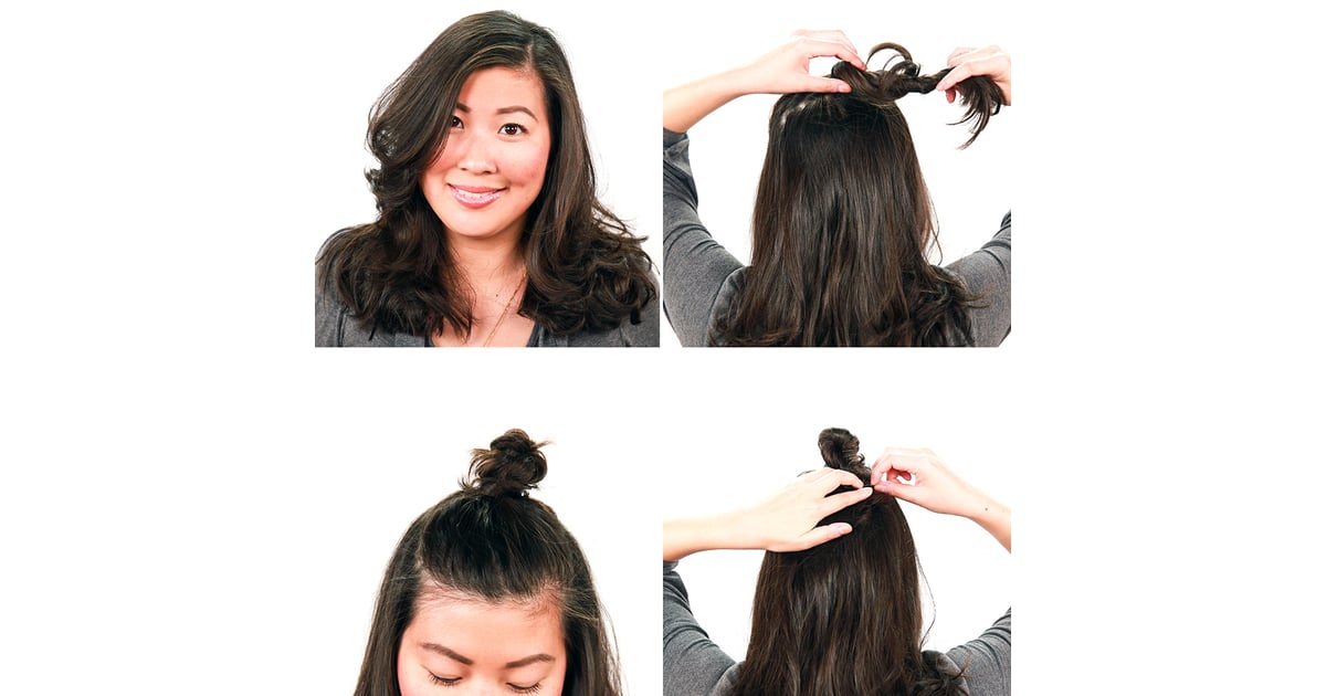 Tight Knot Method HalfUp Bun DIY POPSUGAR Beauty Photo 5